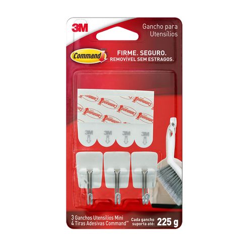 Gancho 3M Command Pequeno Transparente — Ref. 60