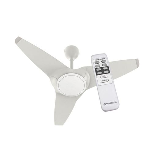 Ventilador Ventisol Flow Led 20W 3 Pas Branco com Controle Remoto 127V 4171