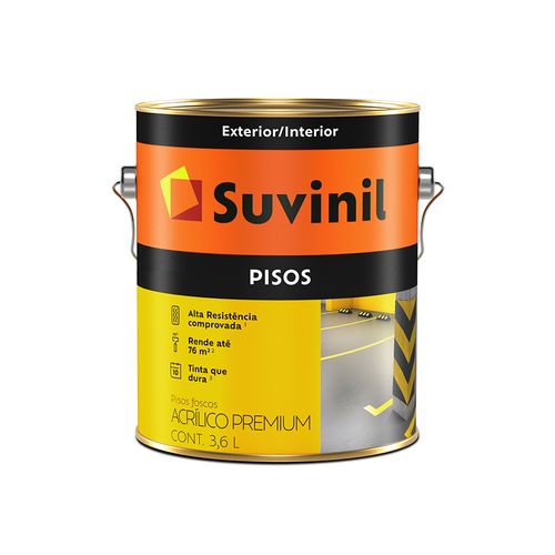 Tinta Suvinil Piso Fosco Vermelho Demarcação 3,6 Litros 53420116