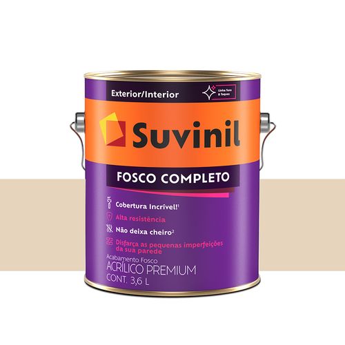 Tinta Suvinil Fosco Completo Areia 3,6 Litros  53399128