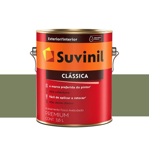 Tinta Suvinil Clássica Fosco Verde Musgo  3,6 Litros 53366957