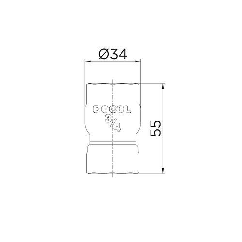 Válvula Docol Retenção Vertical 3/4" 30100600