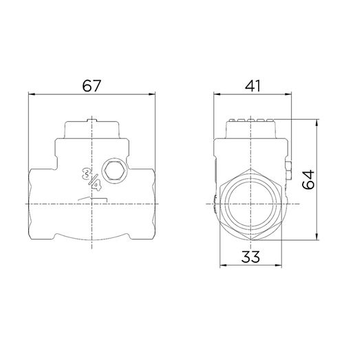 Válvula Docol  Retenção Horizontal 3/4" 30200600