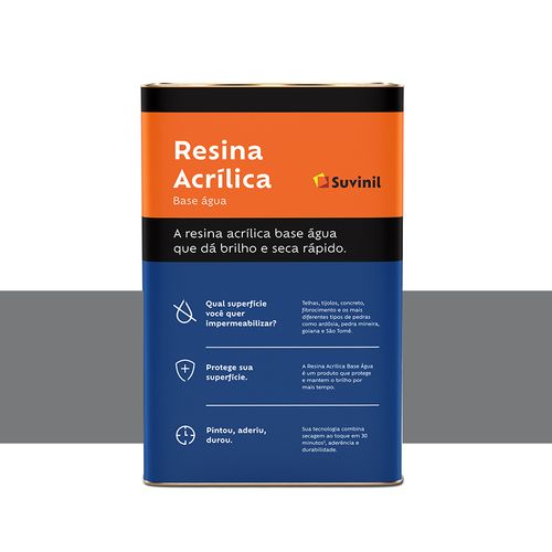 Resina Suvinil Acrílica Base Água 18 Litros Cinza 50219366