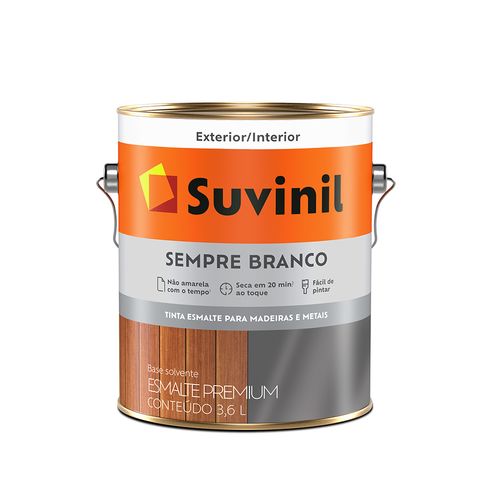 Tinta Suvinil Esmalte Fosco Sempre Branco 3,6 Litros 50579232