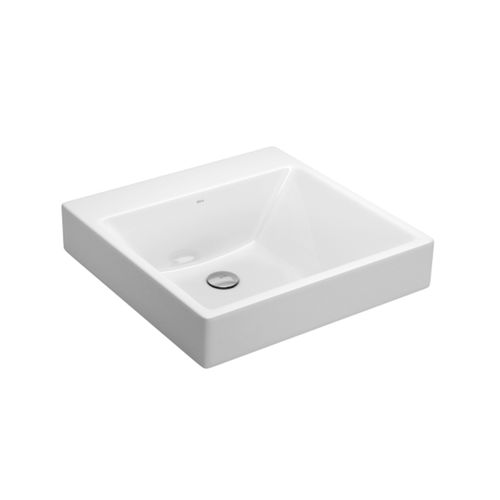 Cuba Deca Apoio/Sobrepor Quadrada com Mesa 51cm Branco L.98.17