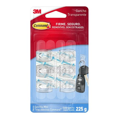 Mini Gancho 3M Command Transparente