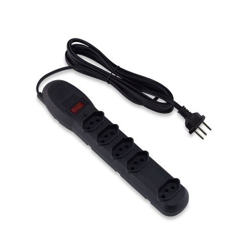Filtro Forceline 7202 4 Tomadas Bivolt 3 Metros Preto
