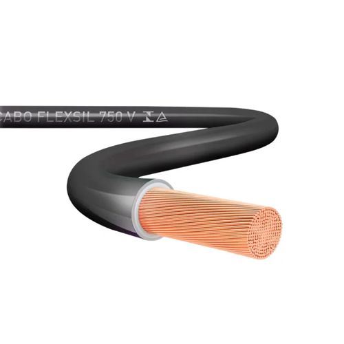 Cabo Sil Flexível 6,0Mm2 Rolo 100 Metros Preto