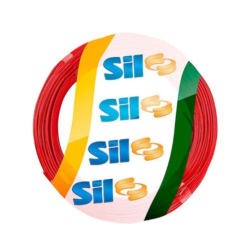 Cabo Sil Flexível 6,0Mm2 Rolo 100 Metros Vermelho