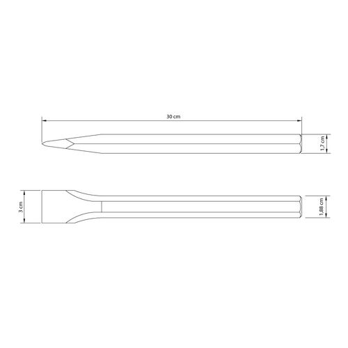 Talhadeira Tramontina Sextavada 12" — Ref. 42700112