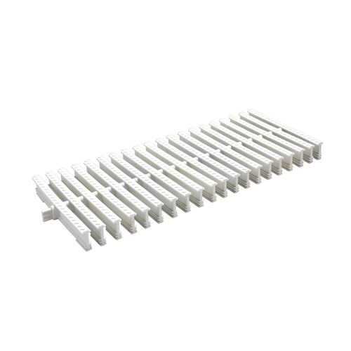 Grelha Tigre para Calha Piso Articulada Branca 13X50Cm