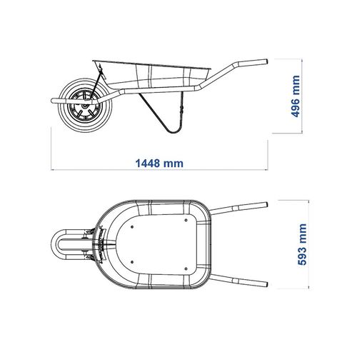 Carrinho de Mão Tramontina Metálico Azul 50 Litros  77704432