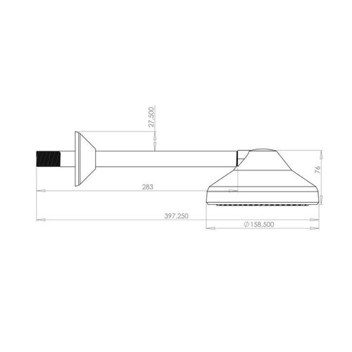 Chuveiro Tupan 15cm Branco