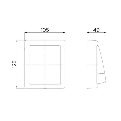 Acabamento Docol Válvula Salvágua Square Chrome