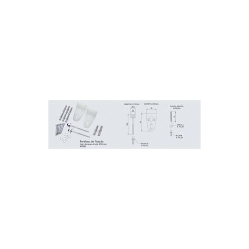 Parafuso Esteves para Tanque 1/4" x 100mm (Par) Aço 1020 Cromado VPF980CWG