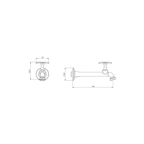 Torneira Esteves Cozinha Parede Reta com Arejador 1159 Eco C23 Cromado VTP023CWG