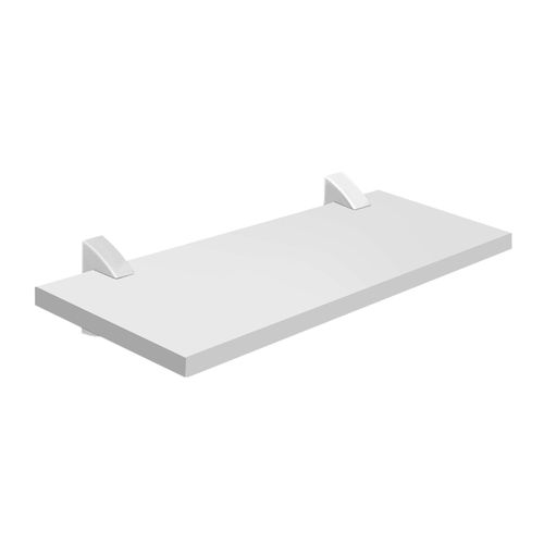 Prateleira Pratk Concept 1,5X20X40Cm Branca Com Suporte Branco