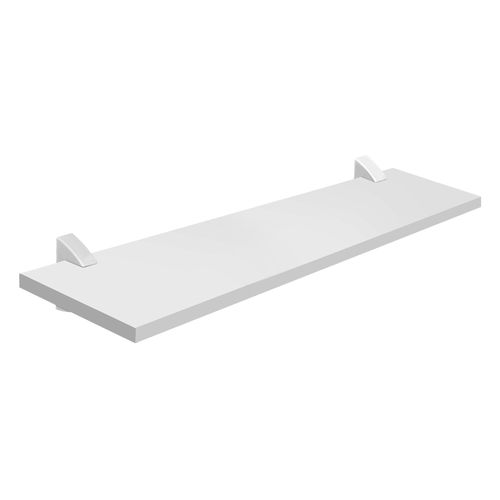 Prateleira Pratk Concept 1,5X20X60Cm Branca Com Suporte Branco