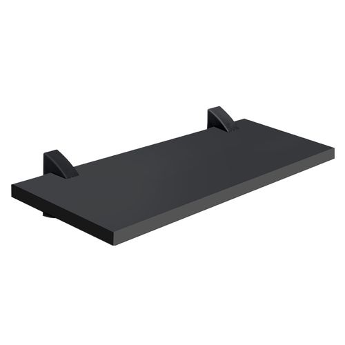 Prateleira Pratk Concept 1,5X20X40Cm Preta Com Suporte Preto