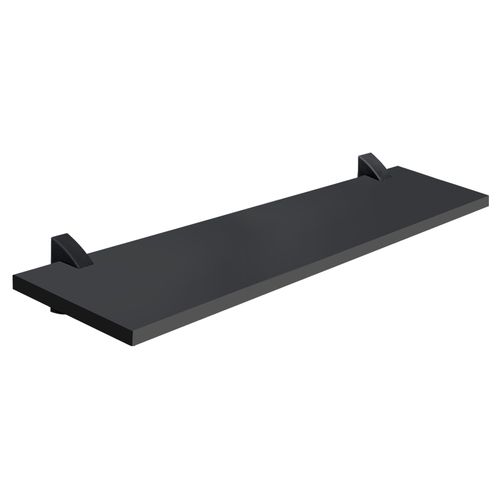Prateleira Pratk Concept 1,5X20X60Cm Preta Com Suporte Preto