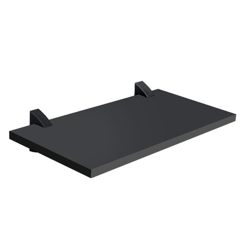 Prateleira Pratk Concept 1,5X25X40Cm Preta Com Suporte Preto