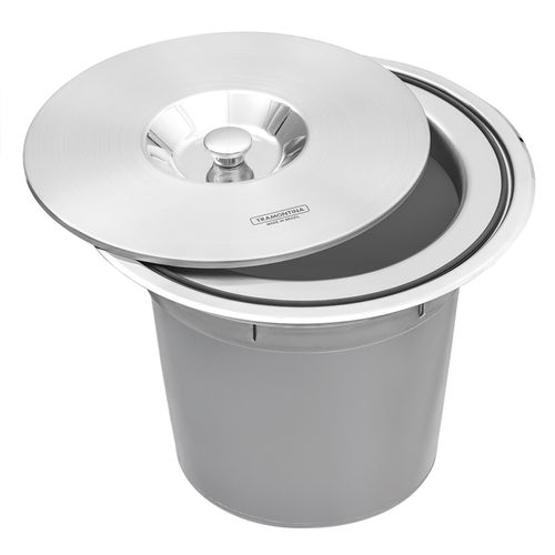 Lixeira Tramontina Clean Round  8 Litros 31x25cm 94518000