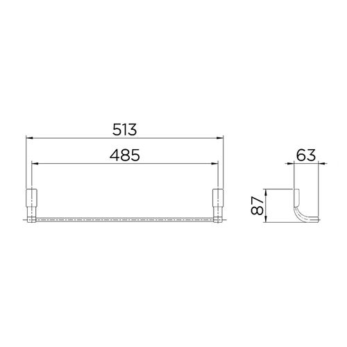 Porta Toalha Docol Bas Top Cromado 00533706