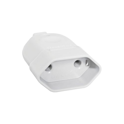 Plugue Tramotina 2P Fêmea 10A/250V Branco 57402152