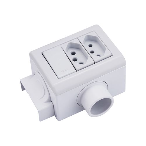 Caixa Tramontina X 3 Postos para Eletrodutos Canaletas Branca 57304050