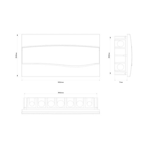 Quadro Tramontina Embutir 18 Din Branco 56300054