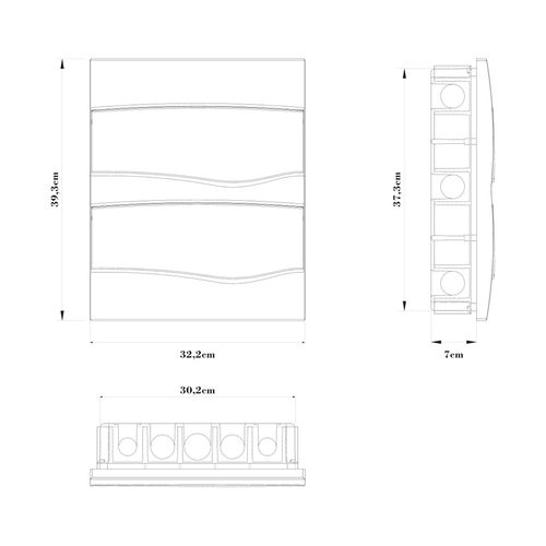 Quadro Tramontina Embutir 24 Din Branco 56300055