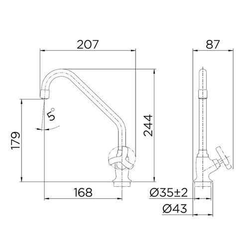 Torneira Docol Cozinha Mesa Primor Bica Alta Cromado 00673406
