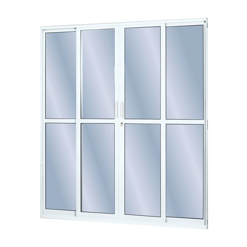 Porta MGM 210X200X7Cm Branca Solida 4 Folhas ID 246 - Alumínio