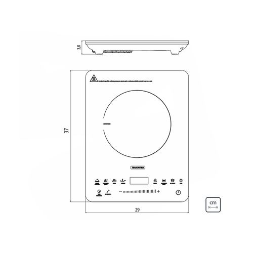 Cooktop Tramontina Portatil 94714/131 Indicão 127V Slim Touch EI3