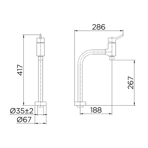 Misturador Docol Cozinha Monoc Loggica Mesa Bica Movel 90 Gr Cr 00578106