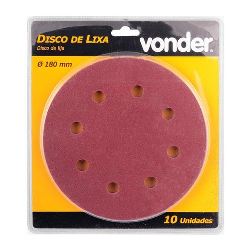 Lixa Disco Vonder  60 para Lixadeira 18cm com 10 Peças 1258180060