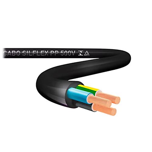 Cabo Sil Flexível PP 500V 3 X 2,5Mm2 Preto Metro Linear