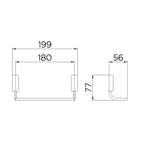 Porta Toalha Bastão para Rosto Idea Cromado   Docol — Ref. 00593006