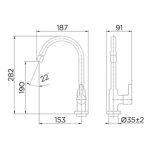Torneira Docol Cozinha Mesa Chess Bica Alta Cromado 00739806