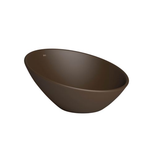 Cuba Deca 39x39x22,5Cm Apoio Meia Lua Marrom Fosco L.1036.22