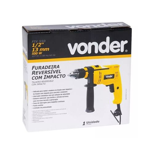 Furadeira Vonder 1/2 com Impacto 550W Fiv550 127V 6001550127