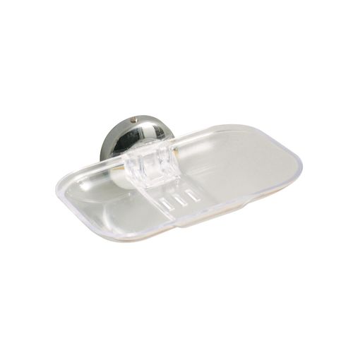 Saboneteira Jackwal Standard Parede Cristal Plastico Retangular Cromado 003.023