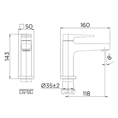 Torneira Docol Lavatório Mesa Lift Cromado 00871906