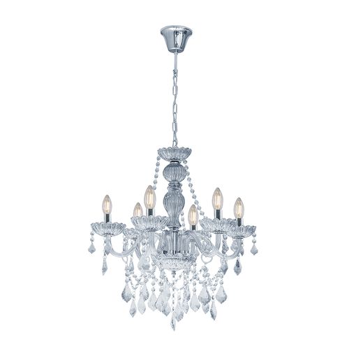 Lustre Startec Nice Transparente para 6 Lâmpadas E27 — Ref. 140240000