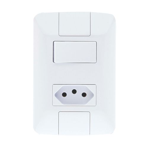 Interruptor Tramontina Aria  Simples Tomada 2P T 10A 57241010