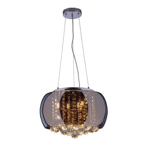 Pendente Startec Attractive Cristal 150x40x23cm 5xG9 Cromado — Ref. 140320005