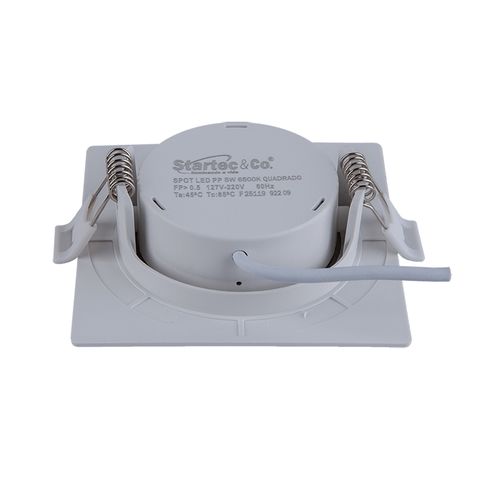 Spot Startec de Embutir Quadrado 9x9x3cm 5W 4000K Branco — Ref. 149410007