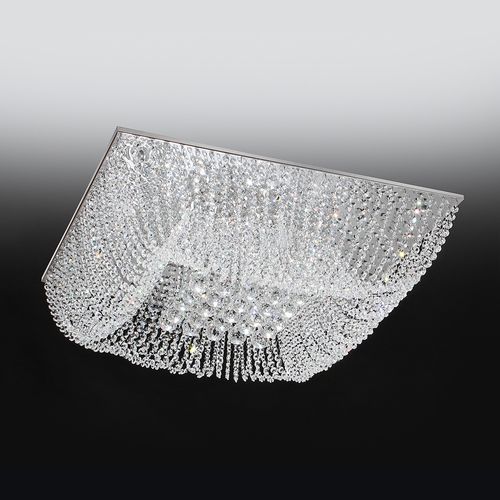 Plafon Old Artisan Quadrado Grande 47x17cm em Metal com 8 Lâmpadas G9 Bivolt — Ref. 47x17cm 8xG9