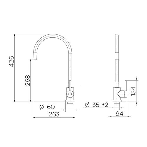 Misturador Docol Cozinha Monocomando Spice Cromado/Black 00905657